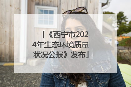 《西宁市2024年生态环境质量状况公报》发布