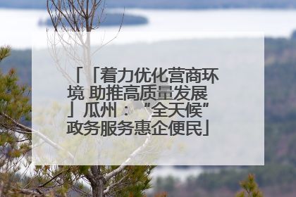 「着力优化营商环境 助推高质量发展」瓜州：“全天候”政务服务惠企便民