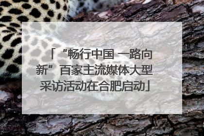 “畅行中国 一路向新”百家主流媒体大型采访活动在合肥启动