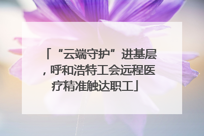 “云端守护”进基层，呼和浩特工会远程医疗精准触达职工