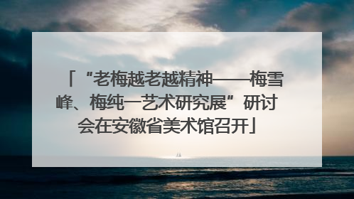 “老梅越老越精神——梅雪峰、梅纯一艺术研究展”研讨会在安徽省美术馆召开