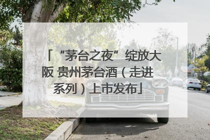 “茅台之夜”绽放大阪 贵州茅台酒（走进系列）上市发布