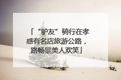 “驴友”骑行在孝感有名店旅游公路，路畅景美人欢笑