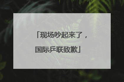 现场吵起来了，国际乒联致歉