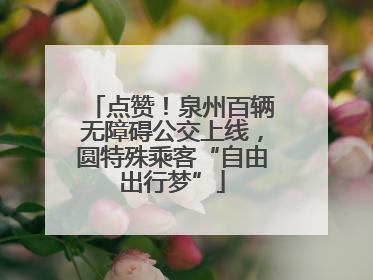 点赞！泉州百辆无障碍公交上线，圆特殊乘客“自由出行梦”