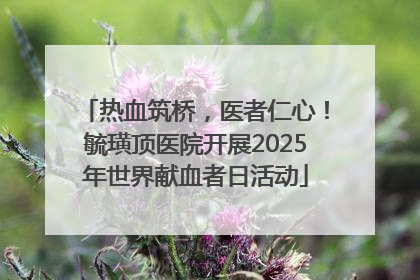 热血筑桥，医者仁心！毓璜顶医院开展2025年世界献血者日活动