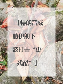 特朗普威胁伊朗下一波打击“更残酷”