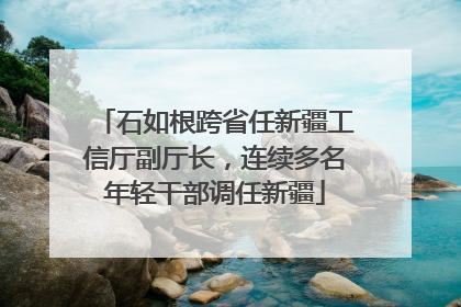 石如根跨省任新疆工信厅副厅长，连续多名年轻干部调任新疆