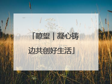 瞭望｜凝心铸边共创好生活