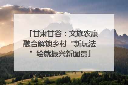 甘肃甘谷：文旅农康融合解锁乡村“新玩法”绘就振兴新图景