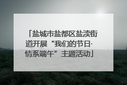 盐城市盐都区盐渎街道开展“我们的节日·情系端午”主题活动