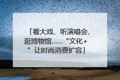 看大戏、听演唱会、逛博物馆……“文化+”让时尚消费扩容