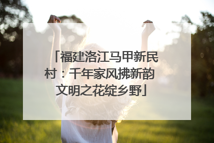 福建洛江马甲新民村：千年家风拂新韵 文明之花绽乡野