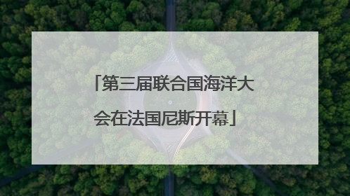 第三届联合国海洋大会在法国尼斯开幕
