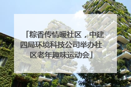 粽香传情暖社区，中建四局环境科技公司举办社区老年趣味运动会