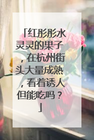 红彤彤水灵灵的果子，在杭州街头大量成熟，看着诱人但能吃吗？