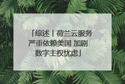 综述丨荷兰云服务严重依赖美国 加剧数字主权忧虑