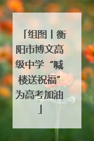 组图丨衡阳市博文高级中学“喊楼送祝福”为高考加油