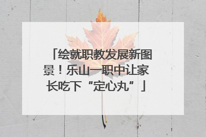 绘就职教发展新图景！乐山一职中让家长吃下“定心丸”