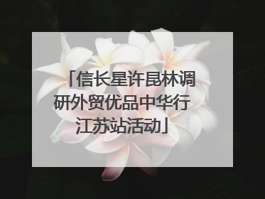 信长星许昆林调研外贸优品中华行江苏站活动