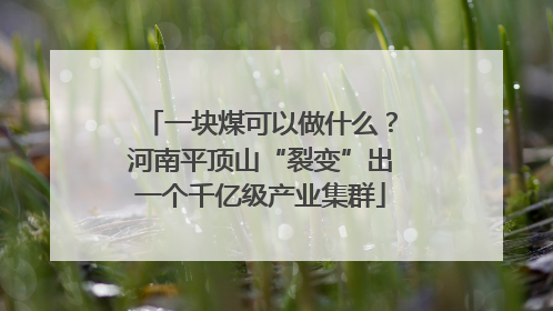 一块煤可以做什么？河南平顶山“裂变”出一个千亿级产业集群
