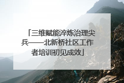 三维赋能淬炼治理尖兵——北新桥社区工作者培训初见成效