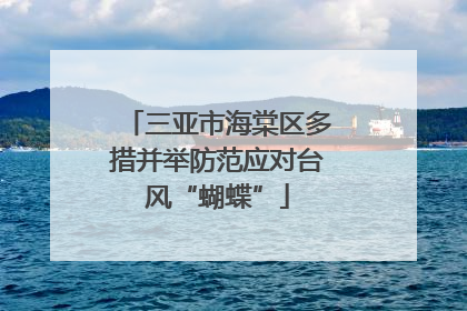 三亚市海棠区多措并举防范应对台风“蝴蝶”