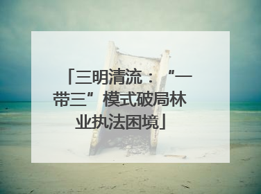 三明清流：“一带三”模式破局林业执法困境