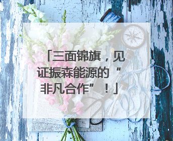三面锦旗，见证振森能源的“非凡合作”！