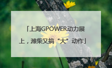 上海GPOWER动力展上，潍柴又搞“大”动作