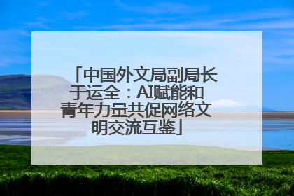 中国外文局副局长于运全：AI赋能和青年力量共促网络文明交流互鉴