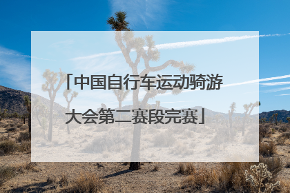 中国自行车运动骑游大会第二赛段完赛