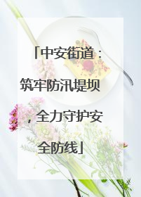 中安街道：筑牢防汛堤坝，全力守护安全防线