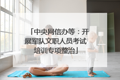 中央网信办等：开展军队文职人员考试培训专项整治
