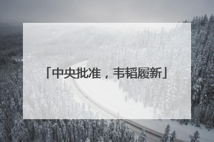中央批准，韦韬履新