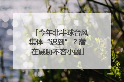 今年北半球台风集体“迟到”？潜在威胁不容小觑