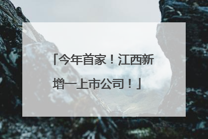 今年首家！江西新增一上市公司！