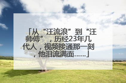 从“汪流浪”到“汪师傅”，历经23年几代人，视频接通那一刻，他泪流满面……