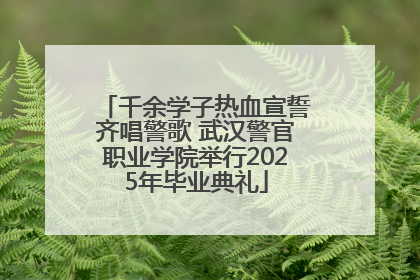 千余学子热血宣誓齐唱警歌 武汉警官职业学院举行2025年毕业典礼