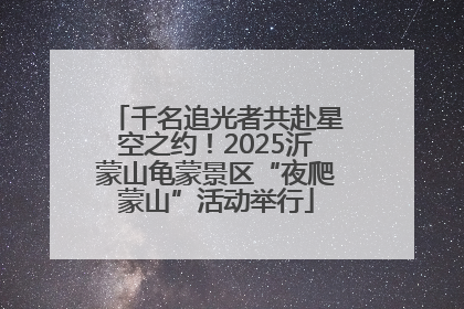 千名追光者共赴星空之约！2025沂蒙山龟蒙景区“夜爬蒙山”活动举行