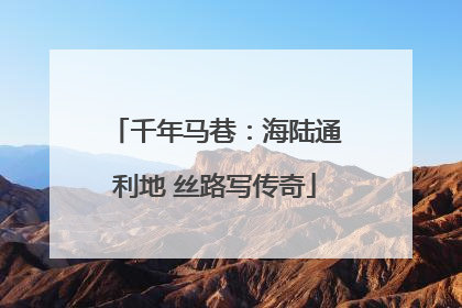 千年马巷：海陆通利地 丝路写传奇