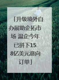 升级境外自办展助企拓市场 温企今年已拼下15.8亿美元意向订单