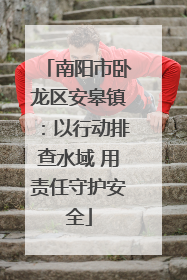 南阳市卧龙区安皋镇：以行动排查水域 用责任守护安全