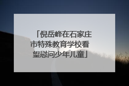 倪岳峰在石家庄市特殊教育学校看望慰问少年儿童
