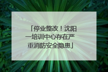 停业整改！沈阳一培训中心存在严重消防安全隐患