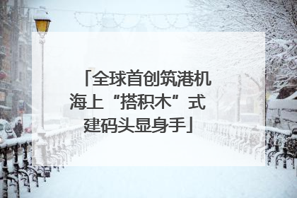 全球首创筑港机海上“搭积木”式建码头显身手