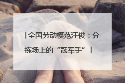 全国劳动模范汪俊：分拣场上的“冠军手”