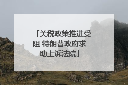 关税政策推进受阻 特朗普政府求助上诉法院