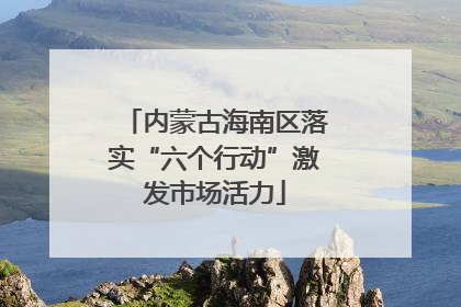内蒙古海南区落实“六个行动”激发市场活力
