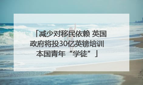 减少对移民依赖 英国政府将投30亿英镑培训本国青年“学徒”